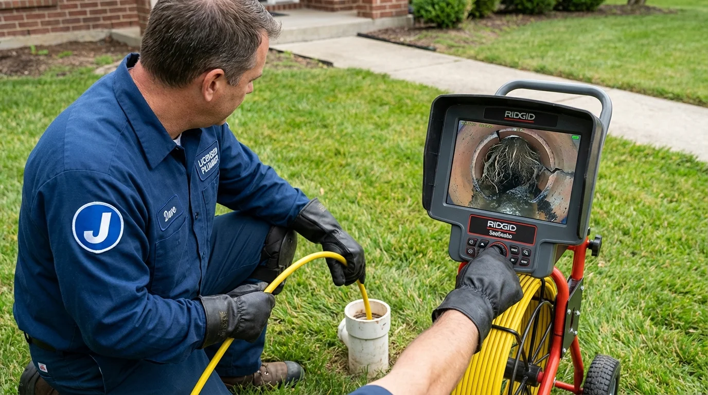 Sewer camera inspection being performed by Johns Plumbing LLC in Mims